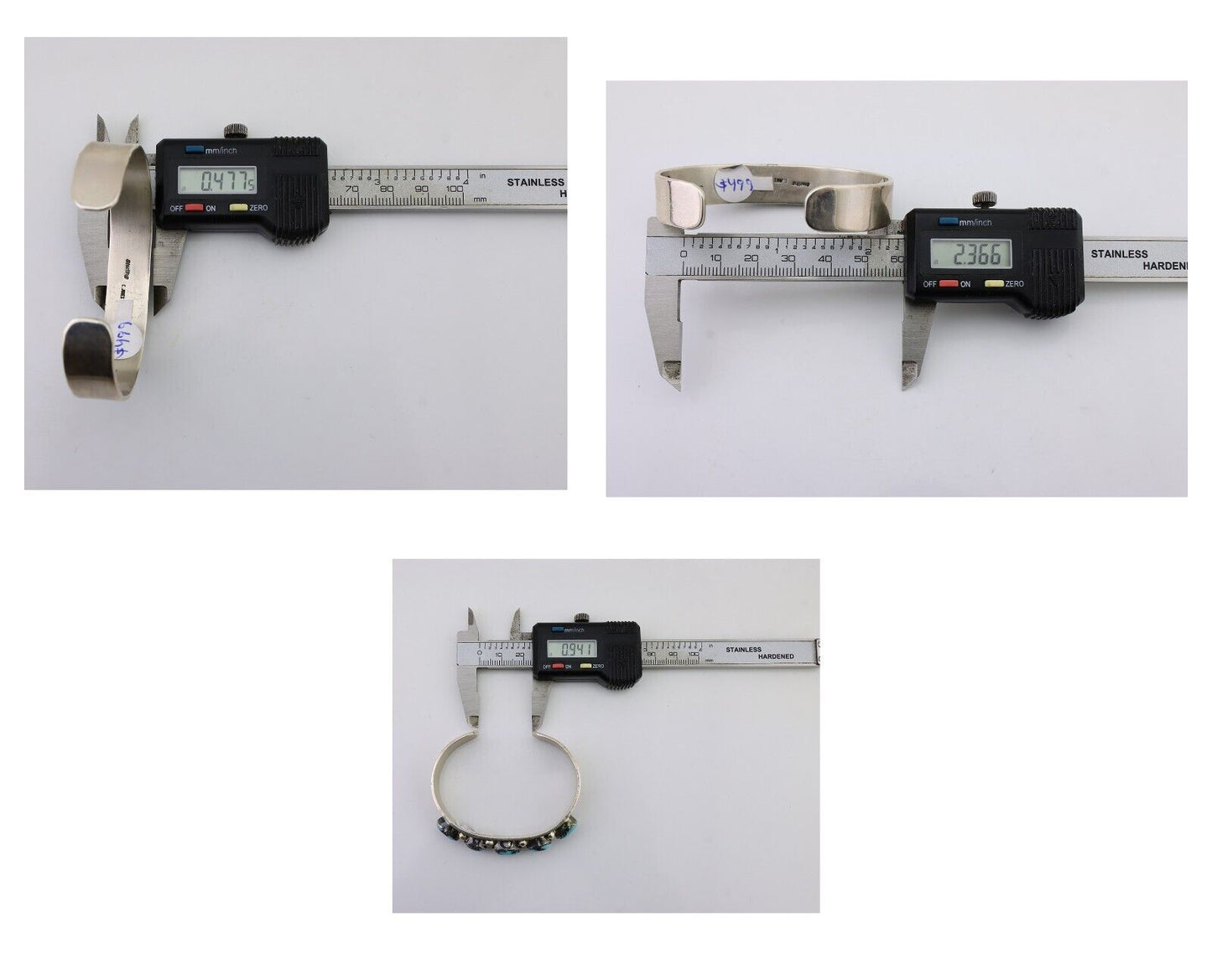 Navajo Cuff Bracelet 925 Silver Natural Turquoise Signed C Jones C.80's