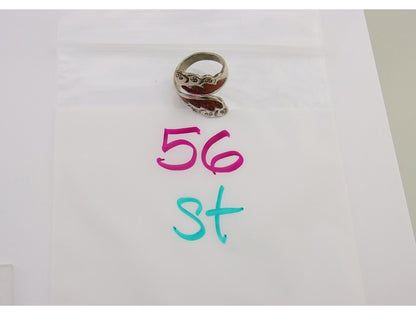 Navajo Ring 925 Silver Chip Inlay Coral Native Artist C.80's