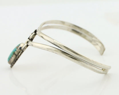 Navajo Bracelet 925 Silver Kingman Turquoise Artist Native American C.80's