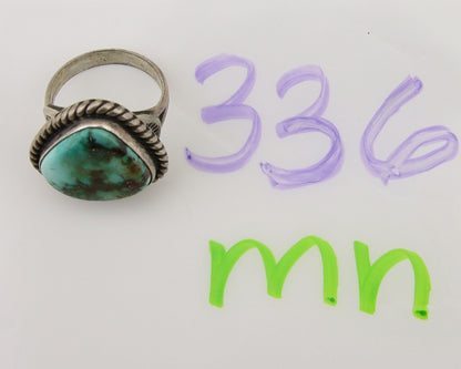 Navajo Ring 925 Silver Royston Turquoise Artist Signed Sunset C.80's