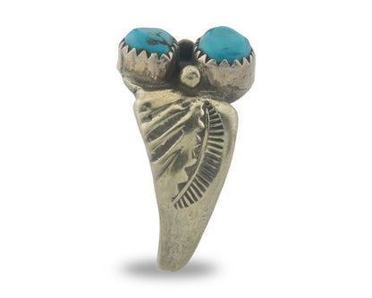 Navajo Ring Sterling Silver Authentic Vintage Turquoise Size 9.5