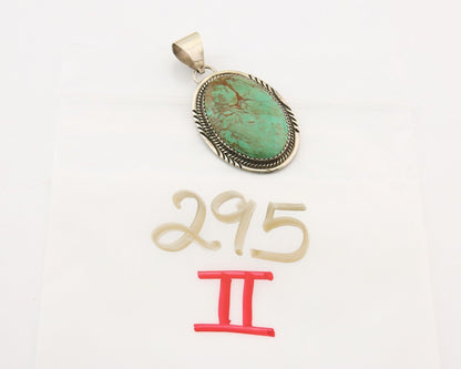 Navajo 925 Silver Pendant Turquoise Handmade Artist Signed Herman Lee C.80's