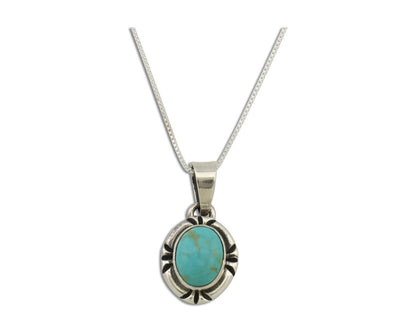 Navajo Necklace 925 Silver Arizona Turquoise Handmade Signed Gecko C.90's