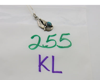 Navajo Necklace 925 Silver Natural Blue Turquoise Artist Signed Yazzie C.80's
