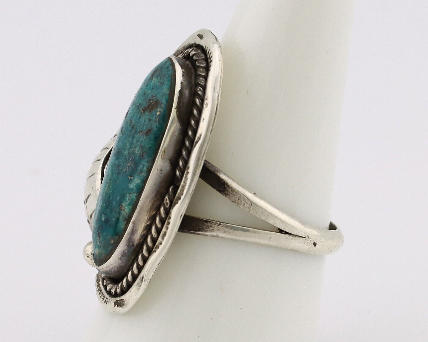 Navajo Handmade Ring 925 Silver Turquoise Native American Artist C.80's