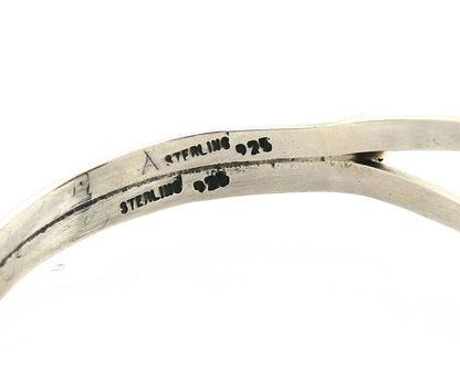 Navajo Bracelet .925 Silver Turquoise Mountain Signed Calvin Peterson C.80's