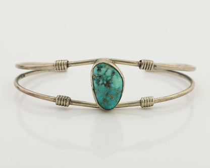 Navajo Bracelet 925 Silver Natural Blue Turquoise Native American C.80's
