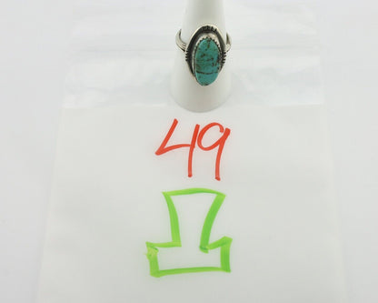 Navajo Ring .925 Silver Natural Blue Turquoise Native American Artist C.80's