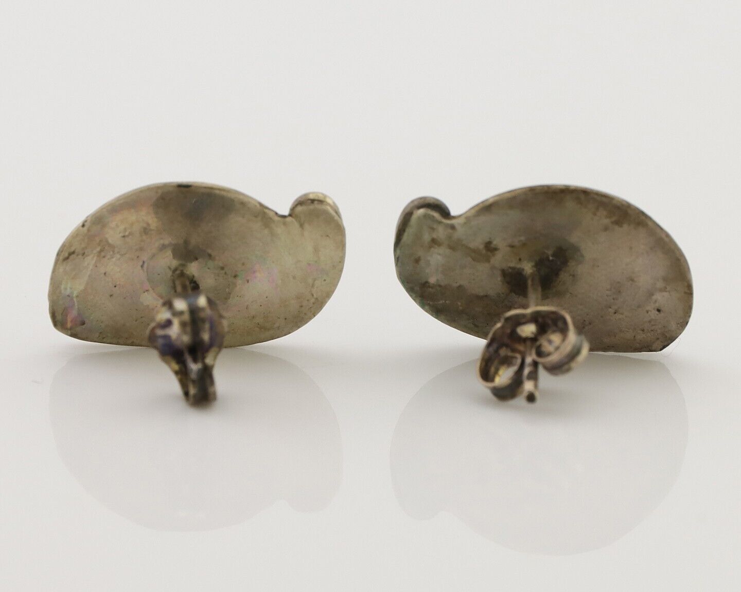 Navajo Earrings 925 Silver Natural Turquoise Native American Artist C.80's