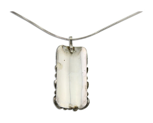 Navajo Necklace 925 Silver Natural Turquoise Native American Artist C.80's