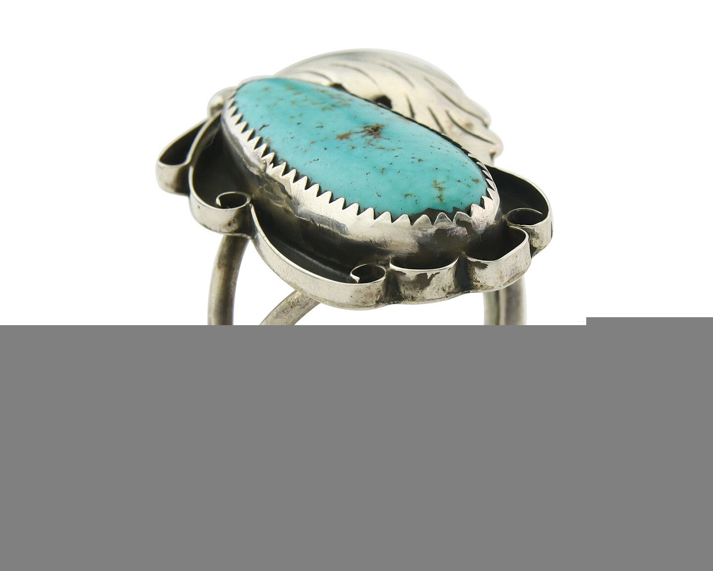 Vintage Navajo Ring 925 Sterling Silver Authentic Turquoise Handmade Size 7.75