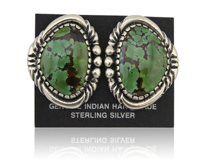 Navajo Earrings 925 Natural Turquoise Native American Artist C.80's