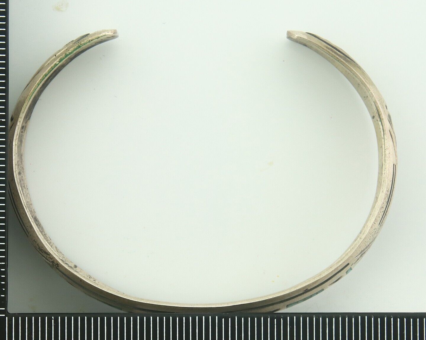 Navajo Bracelet 925 Silver Inlaid Turquoise Coral Artist Signed Stanley Bain C80