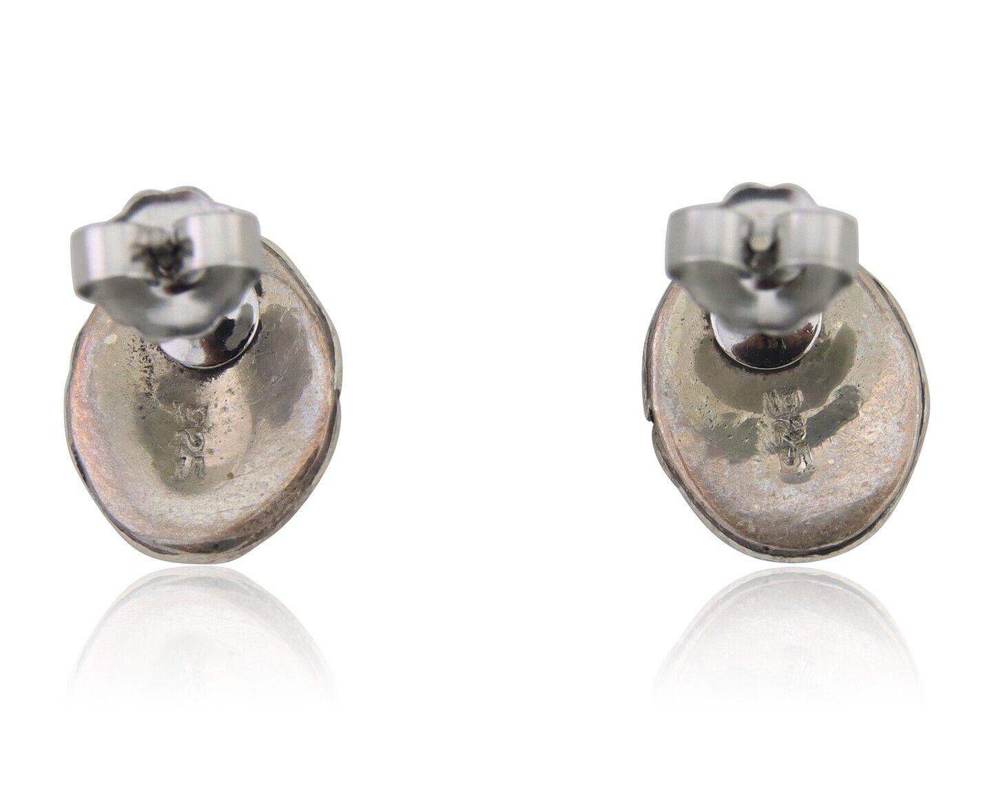 Navajo Earrings 925 Silver Turquoise Native American Artist C.80's