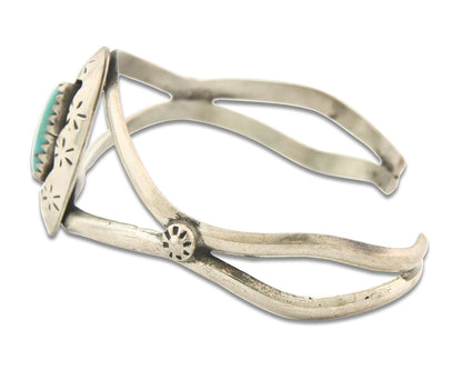 Vintage Navajo Bracelet 925 Silver Blue Turquoise Handmade