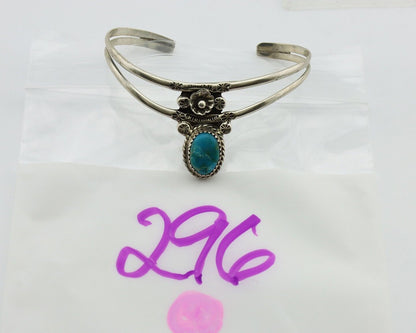 Navajo Bracelet 925 Silver Kingman Turquoise Artist Native American C.80's