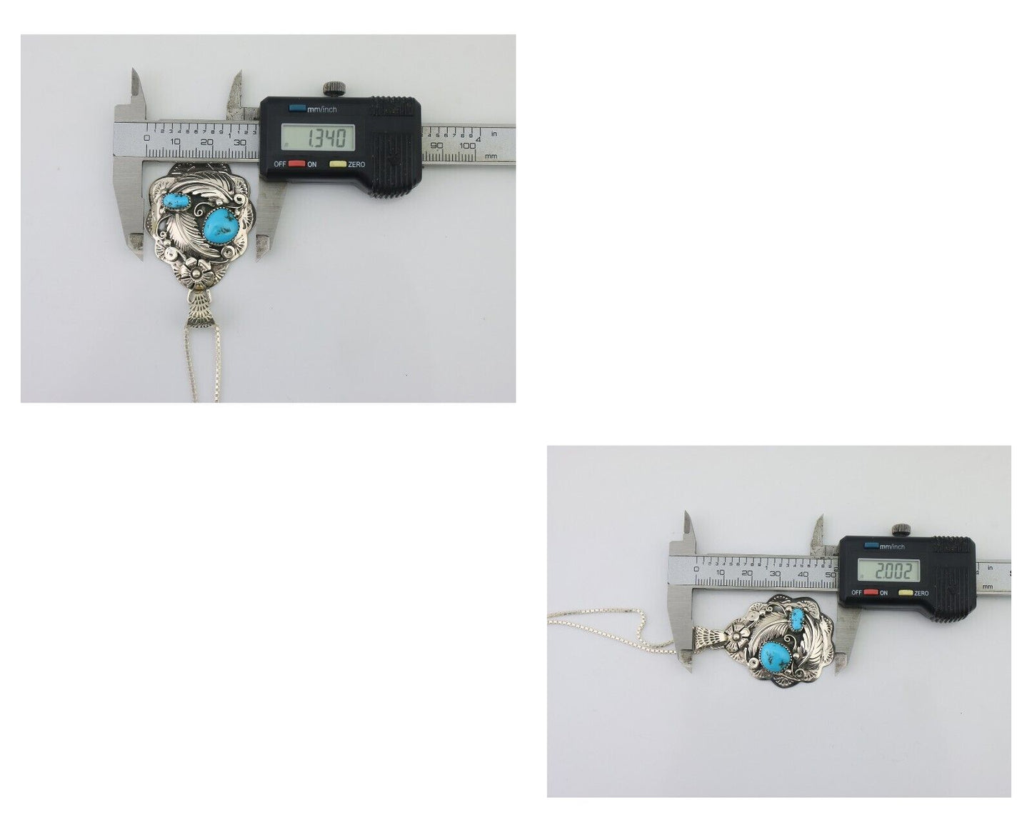Navajo Necklace 925 Silver Turquoise Native Artist Signed Wilbert Benally C.80s