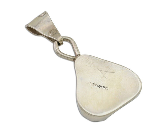 Navajo Necklace Pendant 925 Silver Turquoise Artist Tony Guerro C.80's