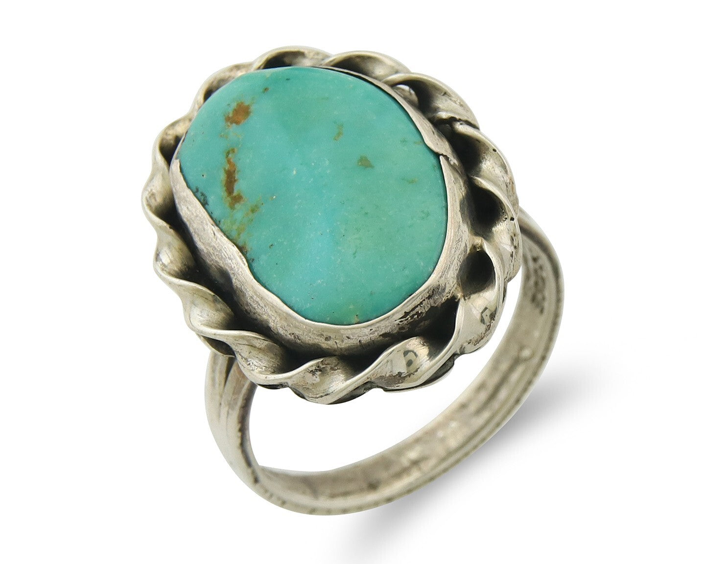 Vintage Navajo Ring 925 Sterling Natural Gemstone Native Artist Size 8.0