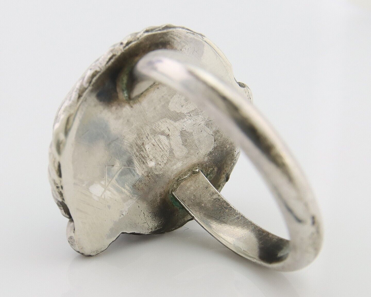 Navajo Handmade Ring 925 Silver Natural Turquoise Native Artist C.80's