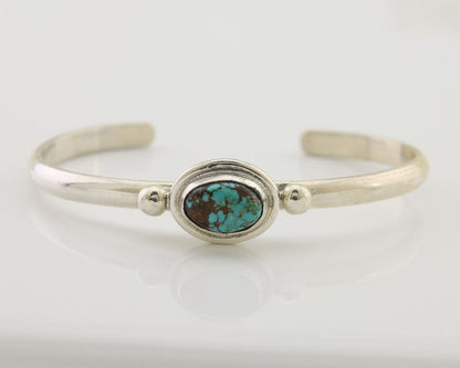 Navajo Kingman Turquoise Bracelet 925 Silver Artist Native American C.80's