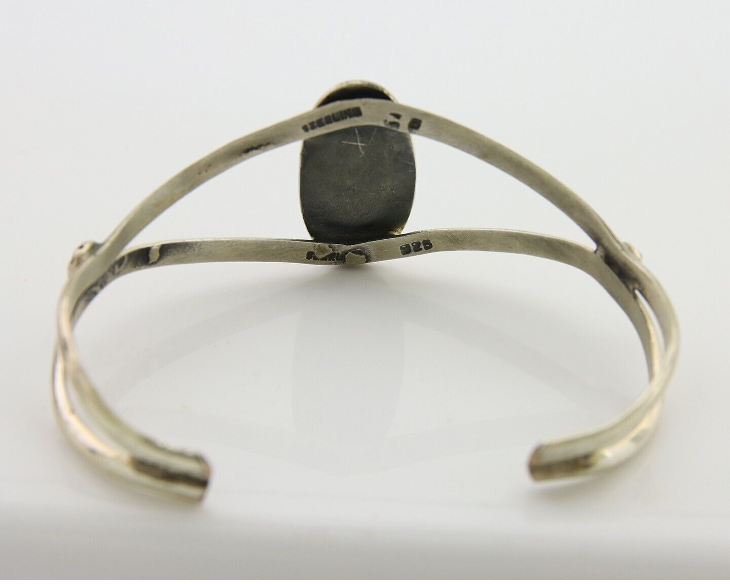 Navajo Cuff Bracelet 925 Silver Turquoise Cuff Artist Signed IJC C.80's