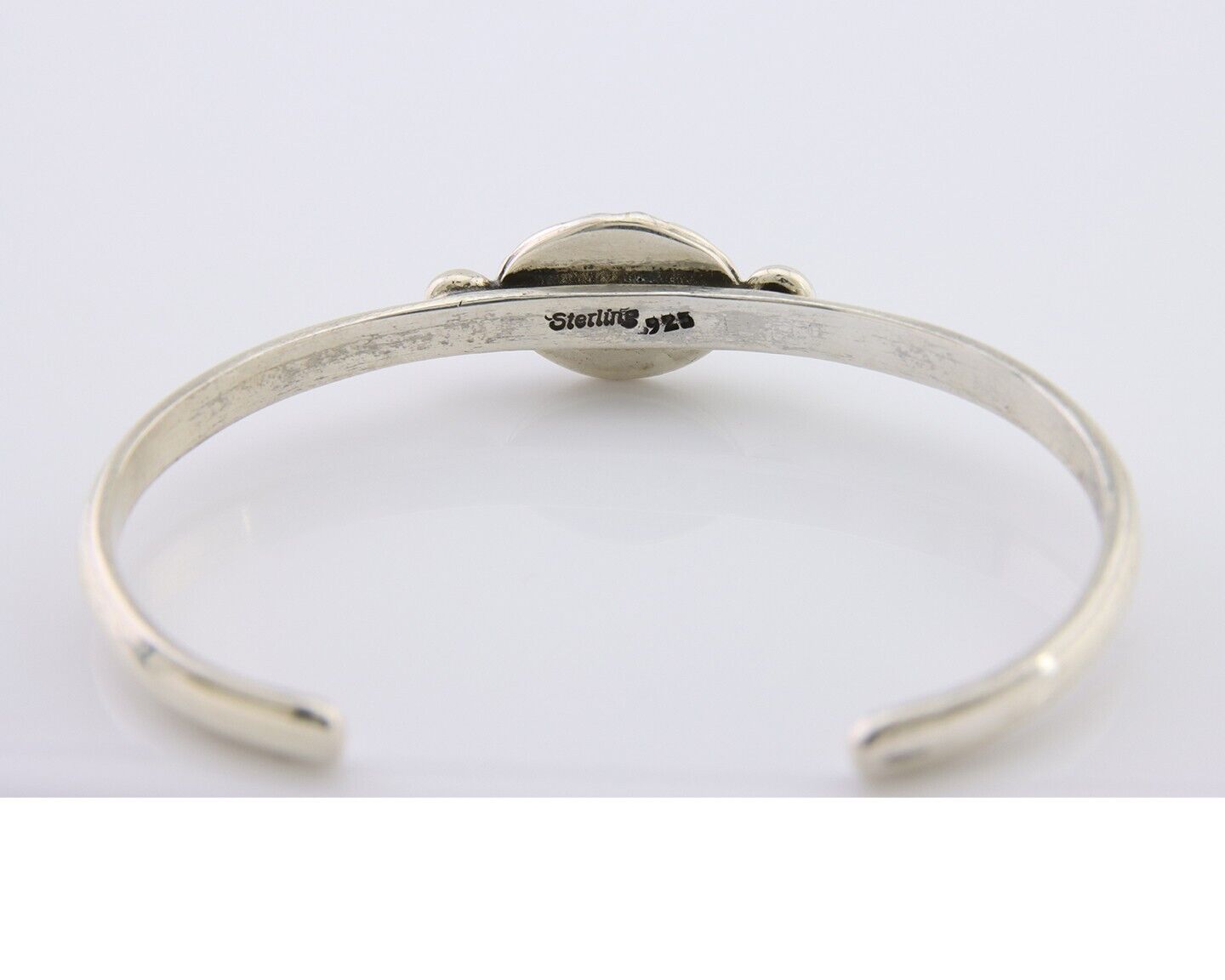 Navajo Bracelet 925 Silver Natural Turquoise Native American Artist C.80's