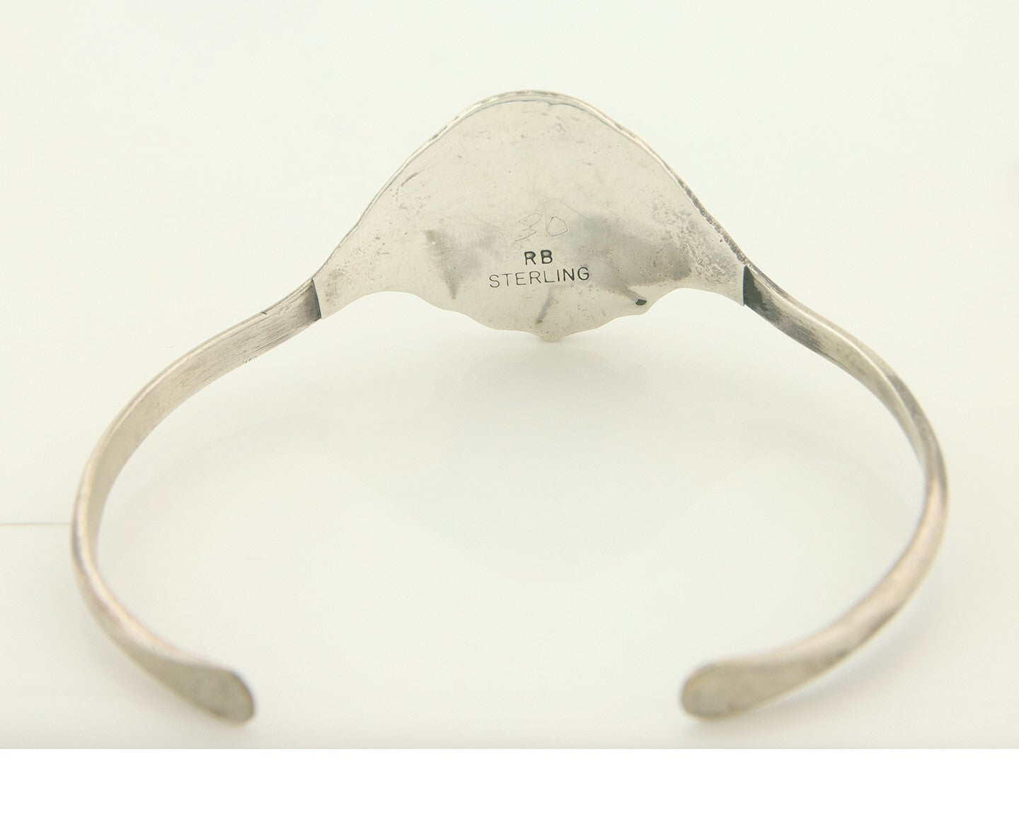 Navajo Bracelet 925 Silver Coral & Turquoise Cuff Signed Running Bear C.80's