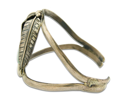 Vintage Navajo Bracelet 925 Silver Natural Blue Turquoise Native American Artist