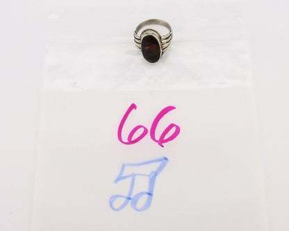 Navajo Handmade Ring 925 Silver Natural High Grade Fire Opal Native Artist C.80s