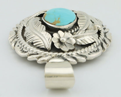 Navajo Pendant 925 Silver Blue Turquoise Native American Artist C.80's