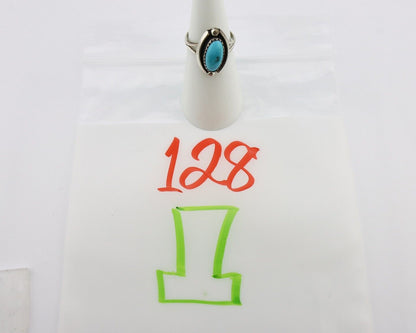 Navajo Ring 925 Silver Sleeping Beauty Artist Signed Sky Stone Creations C.80's
