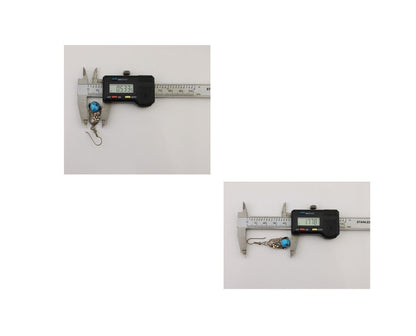 Navajo Handmade Earrings 925 Silver Natural Turquoise Native Artist C.80's