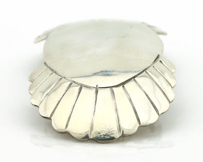 Navajo Hair Clip Barrette .925 Silver Hand Stamped Artist Signed C Montoya C80s