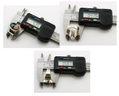 Zuni Inlaid Ring 925 Silver Mixed Natural Gemstones Native American Artist C.80s