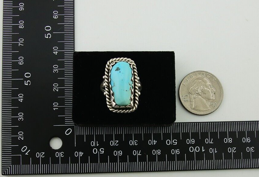 Navajo Ring 925 Silver Turquoise Artist Signed JBJ C.80's