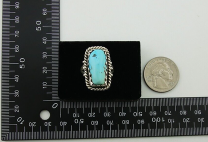 Navajo Ring 925 Silver Turquoise Artist Signed JBJ C.80's