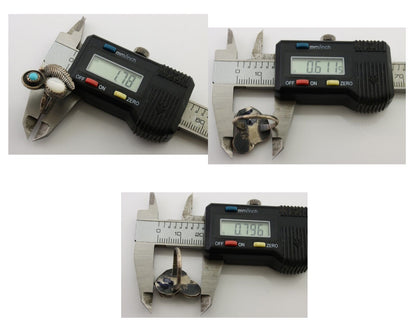 Vintage Handmade Navajo Ring Turquoise & MOP 925 Silver Size 5.75 C.80's