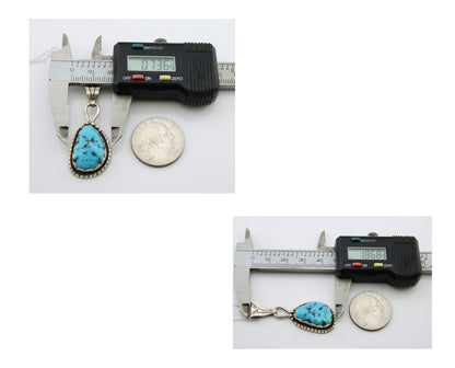 Navajo Necklace 925 Silver Natural Blue Turquoise Artist Tony Guerro C.80's