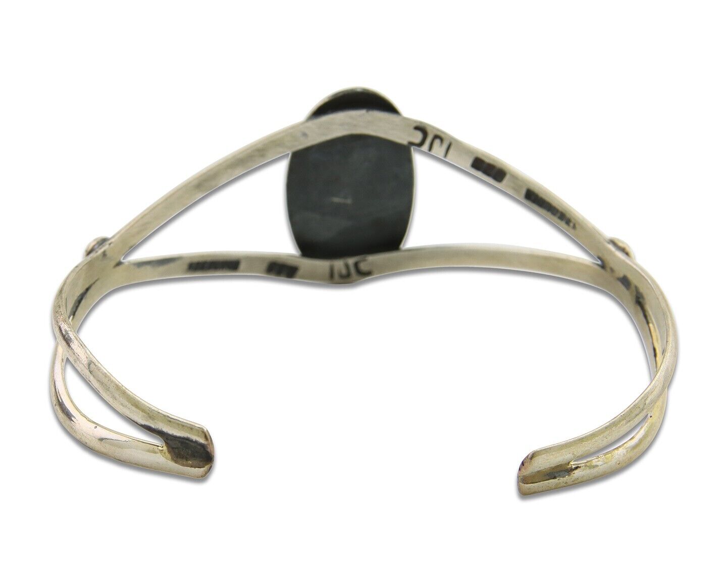 Navajo Cuff Bracelet 925 Silver Turquoise Cuff Artist Signed IJC C.80's