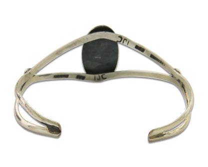 Navajo Cuff Bracelet 925 Silver Turquoise Cuff Artist Signed IJC C.80's