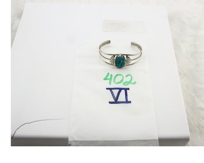 Vintage Navajo Bracelet 925 Silver Turquoise Handmade Signed L T Chee