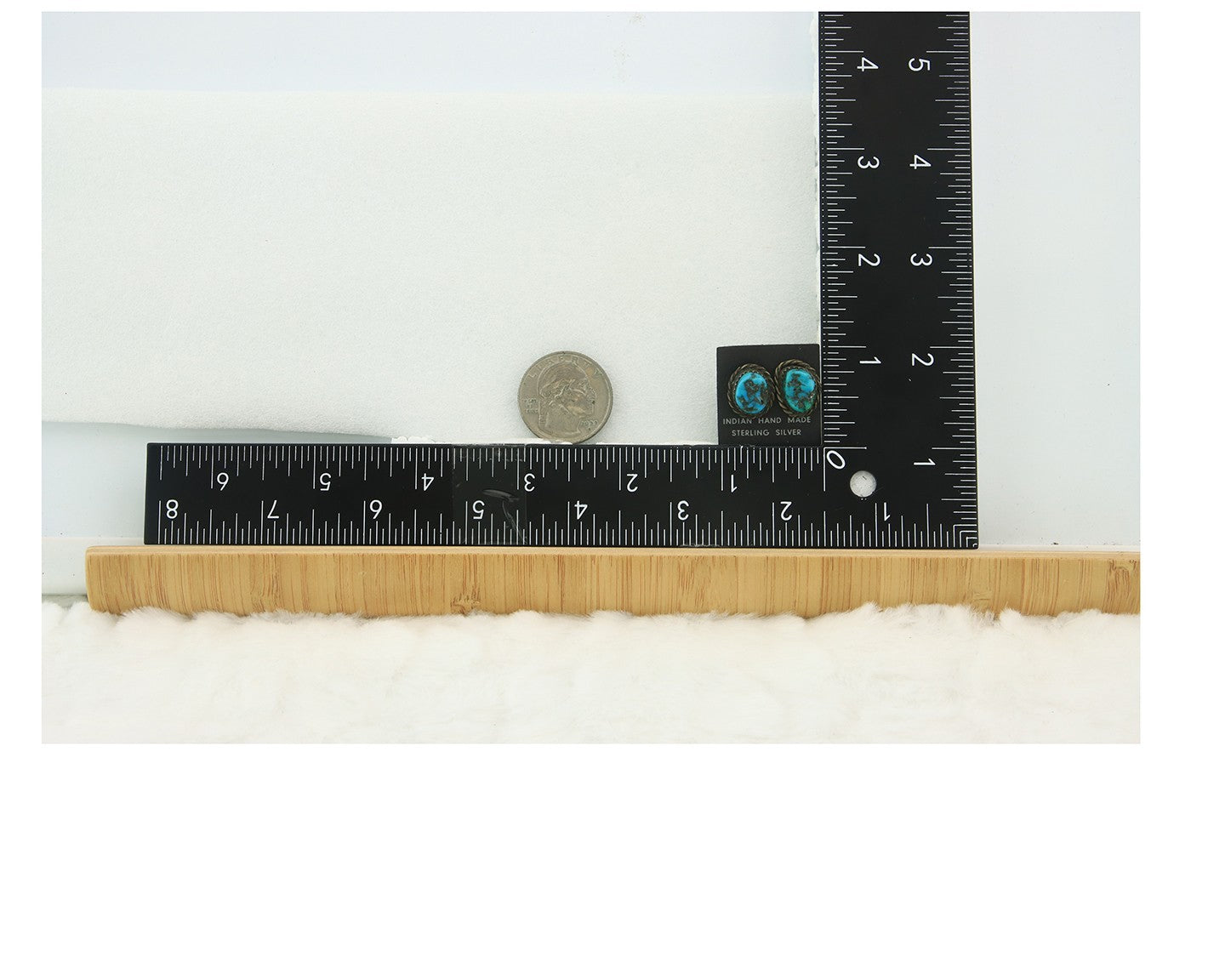 Navajo Earrings Sterling Silver Natural Turquoise Vintage Handmade