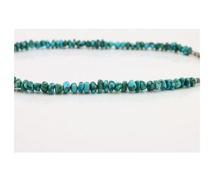 Navajo Necklace 925 Silver Natural Blue Turquoise Native Artist C.80's