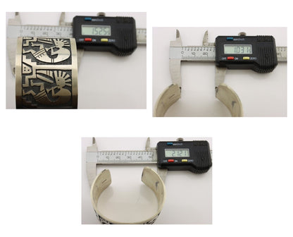 Navajo Kokopelli Bracelet 925 Silver Native American Artist Handmade C.80's