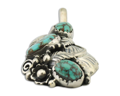 Navajo Pendant 925 Silver Natural Bisbee Turquoise Signed Tom Willeto C.80's