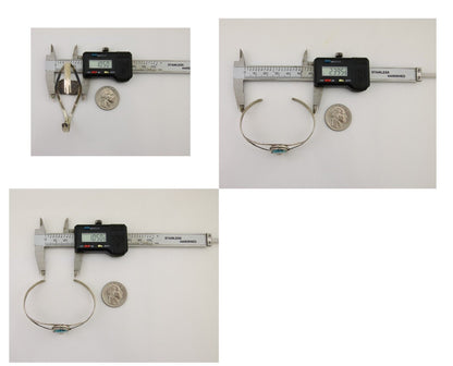 Navajo Hand Stamped Cuff Bracelet Turquoise 925 Silver Native American Artist