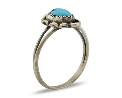 Navajo Ring 925 Silver Turquoise Artist Signed SkyStone Creations C.80's