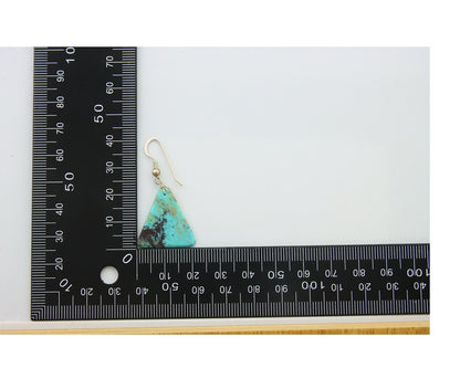 Santo Domingo Earrings 925 Silver Natural Turquoise Native Artist C.80's