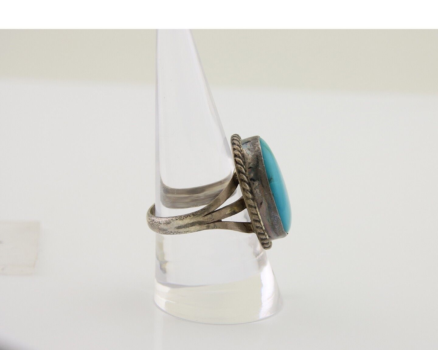 Navajo Handmade Ring 925 Silver Turquoise Native American Artist C.80's